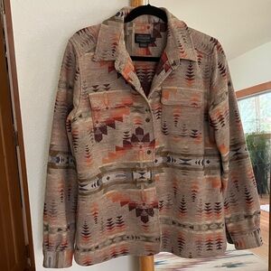 Pendleton Women's Wool Jacket Shirt Earth Tones